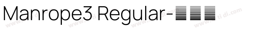 Manrope3 Regular字体转换